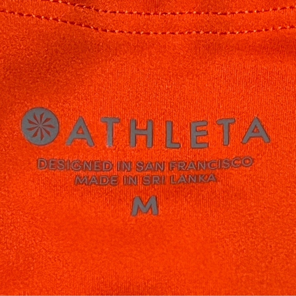 Athleta Women's Bright Orange Cropped Leggings Size M - Picture 5 of 7